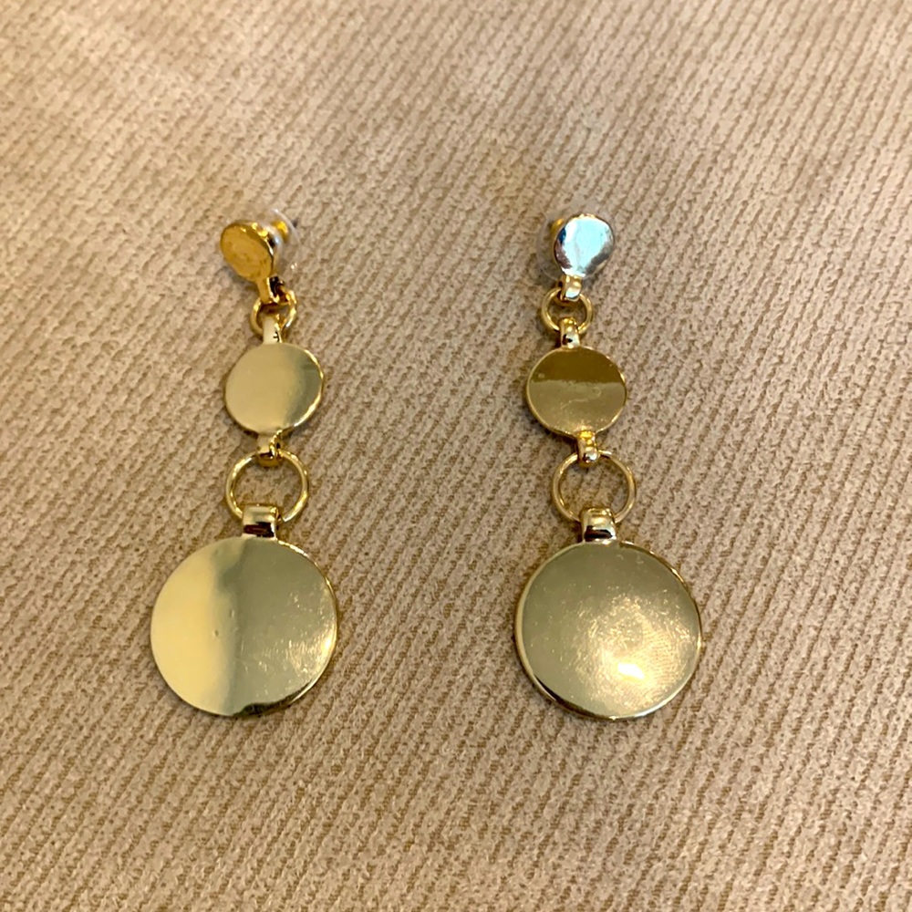 Express gold toned long earrings